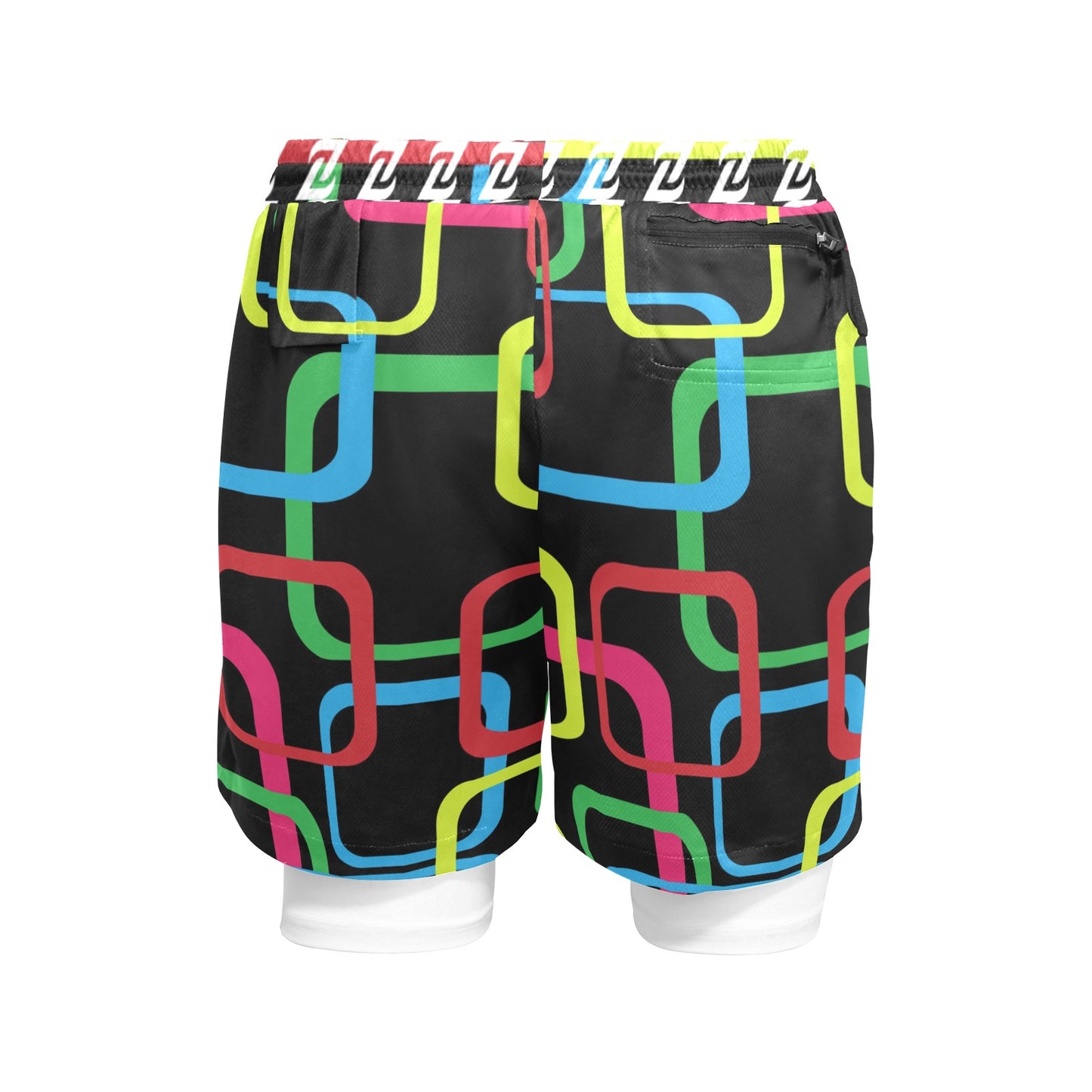 Zen Shorts with Liner - 3d Sqaures