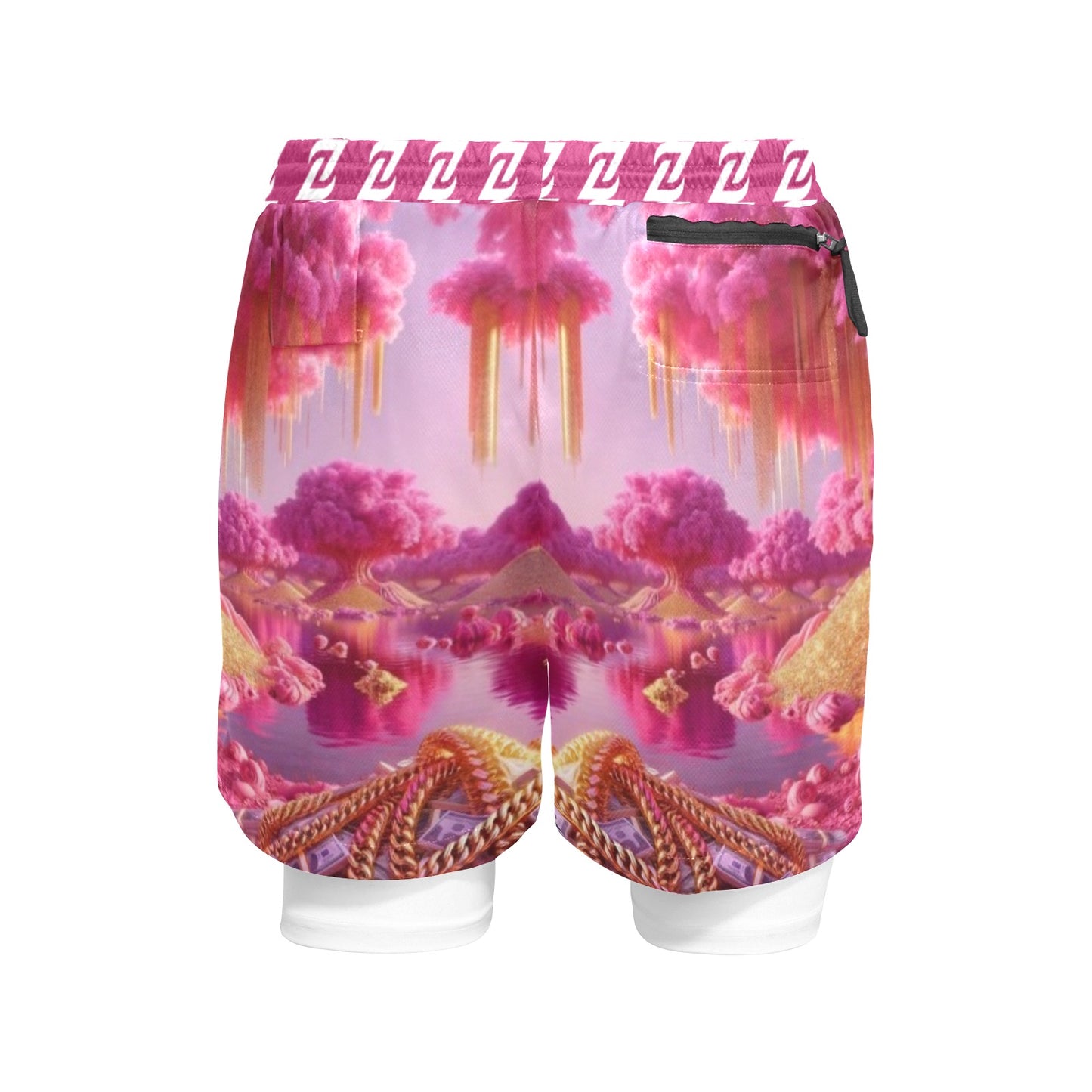 Zen Shorts with Liner - Pink Money