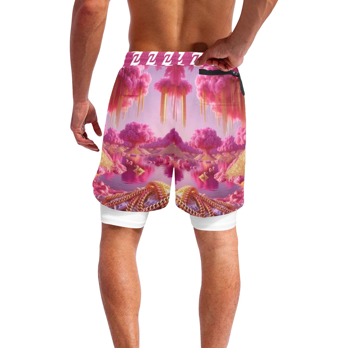 Zen Shorts with Liner - Pink Money