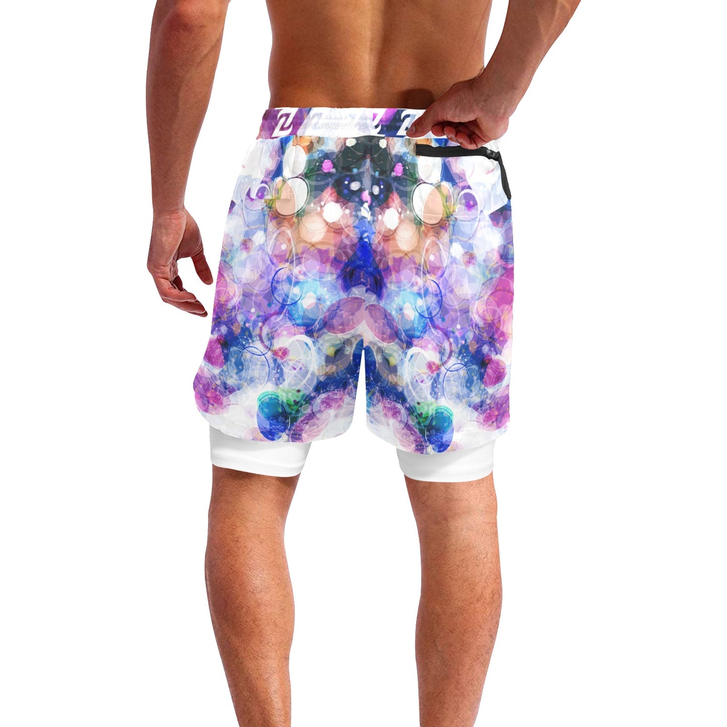 Zen Shorts with Liner - Color Bubbles