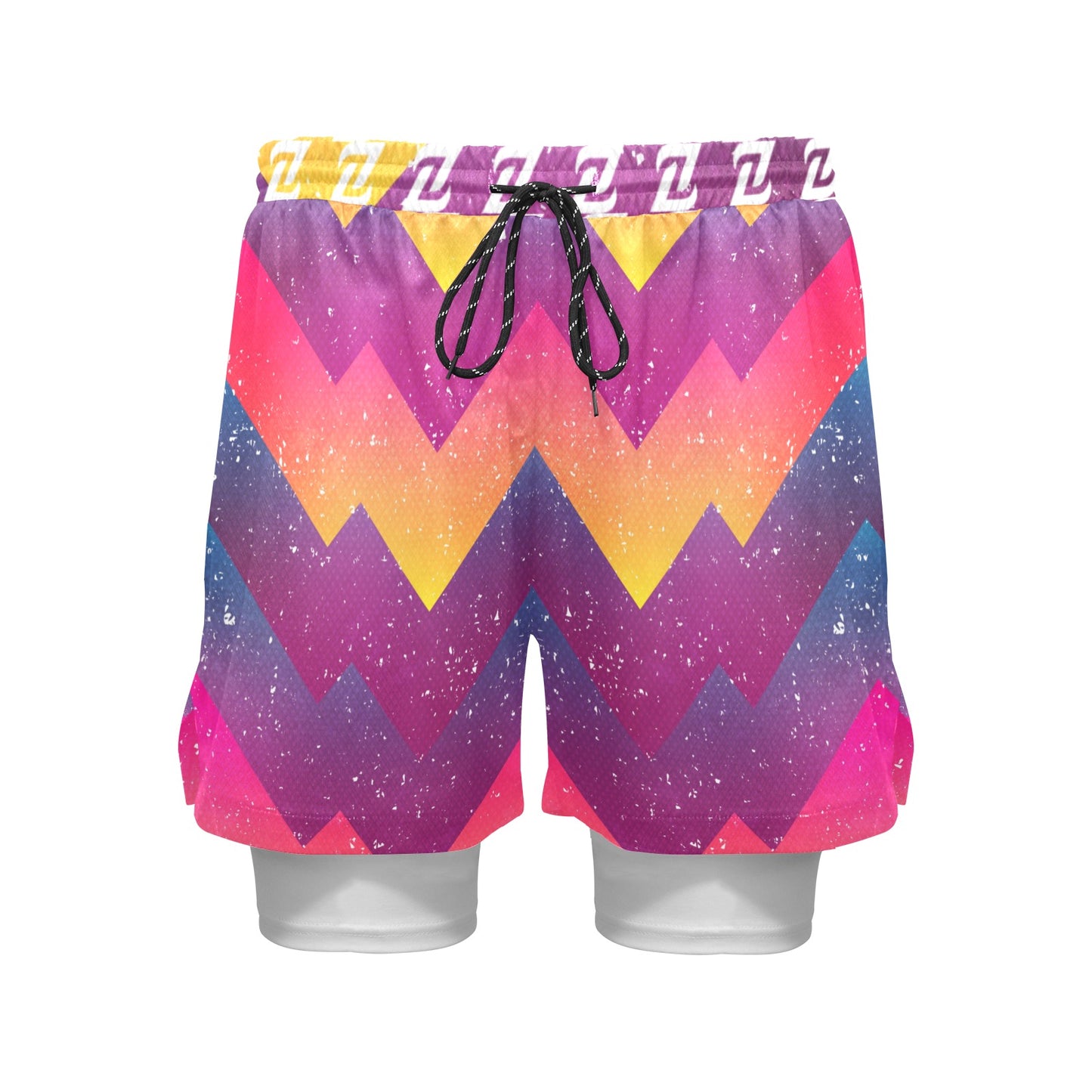 Zen Shorts with Liner - Geometric