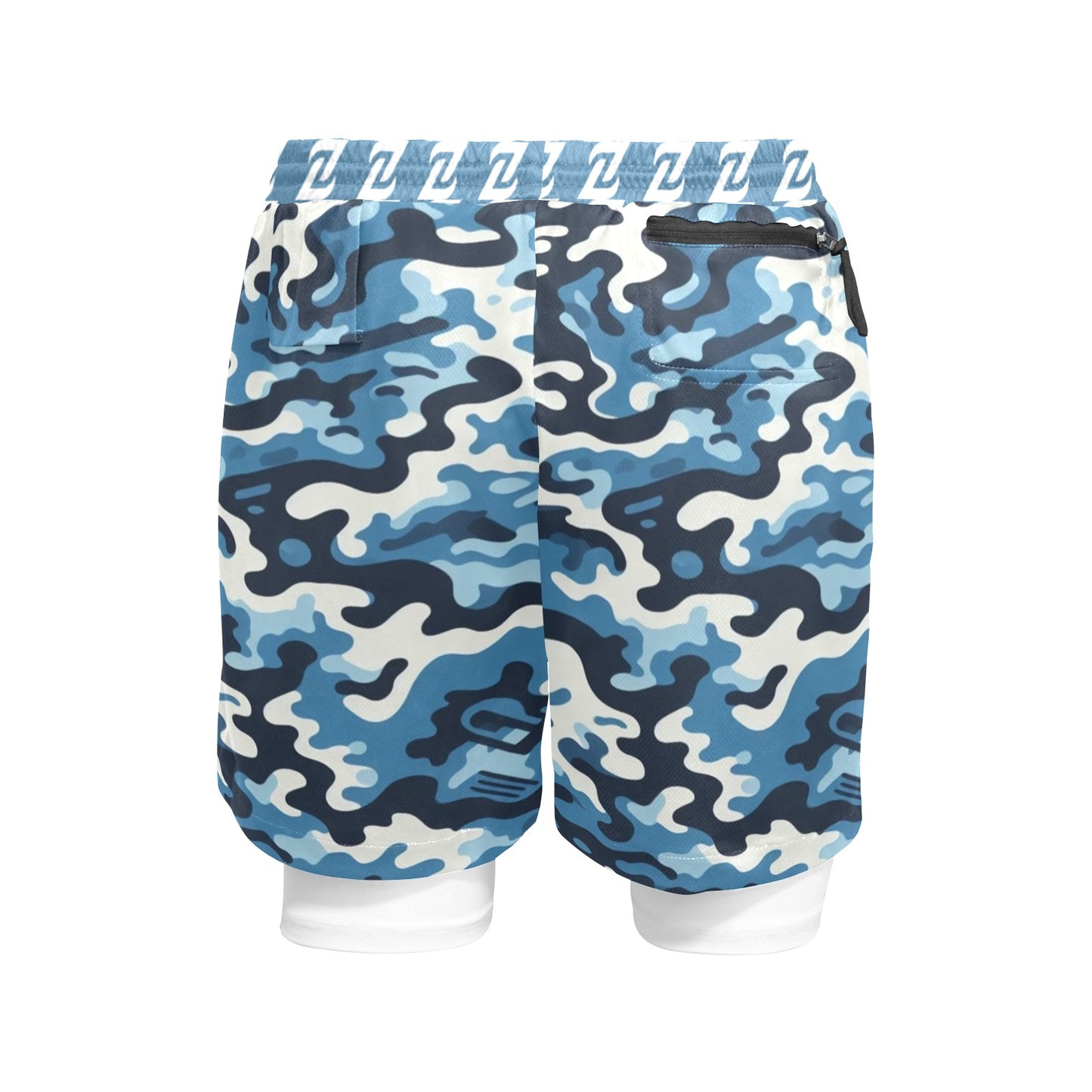 Zen Shorts with Liner - Blue Camo