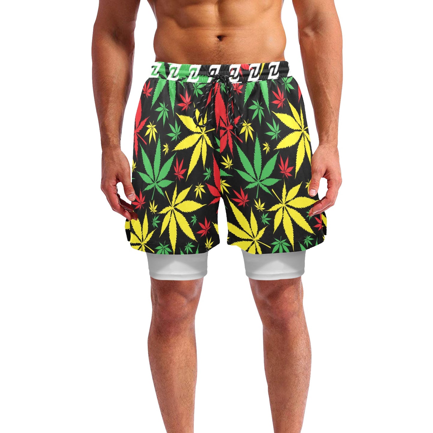 Zen Shorts with Liner - Jamaican Marijuana )