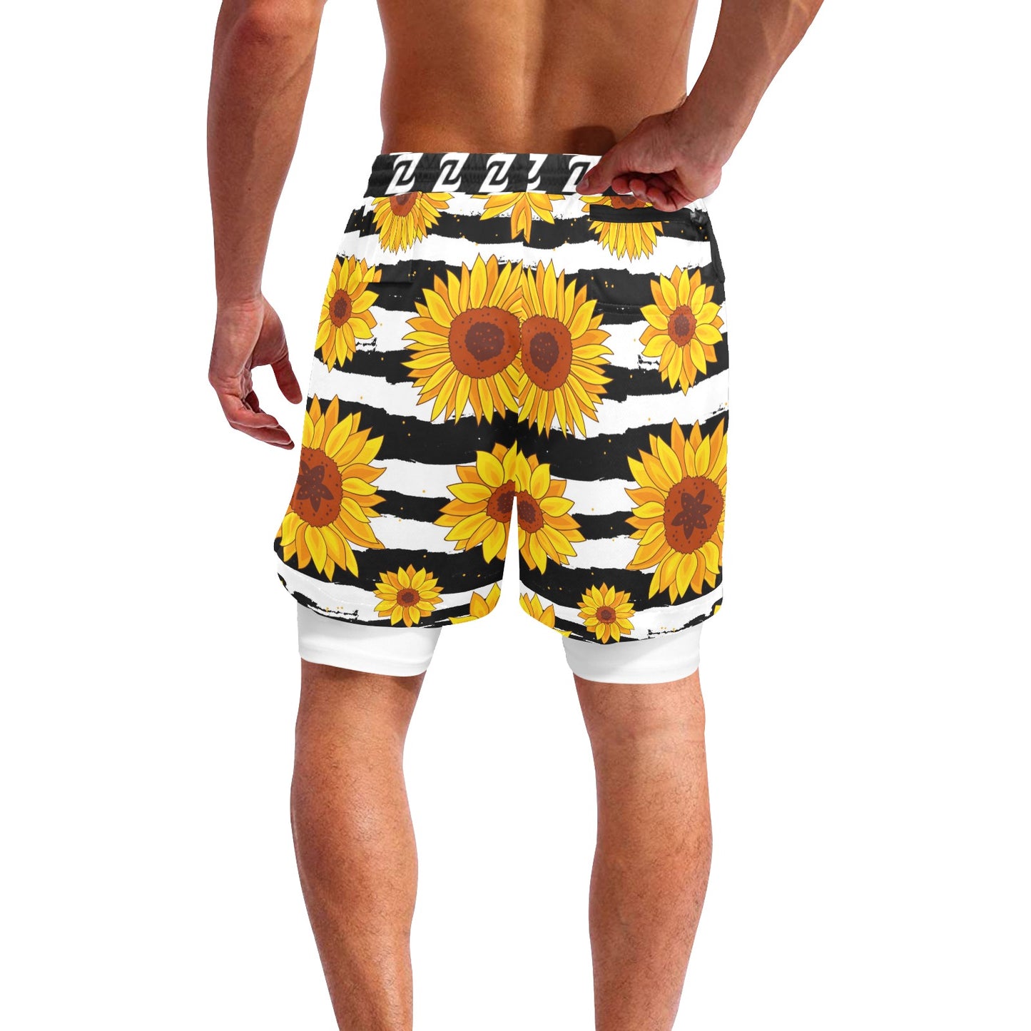 Zen Shorts with Liner - Sunflower