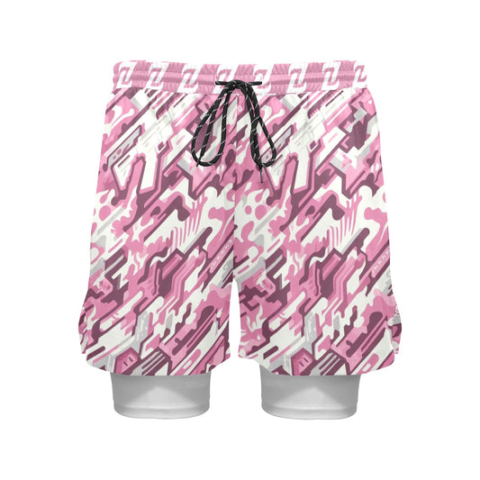 Zen Shorts with Liner - Pink Camo