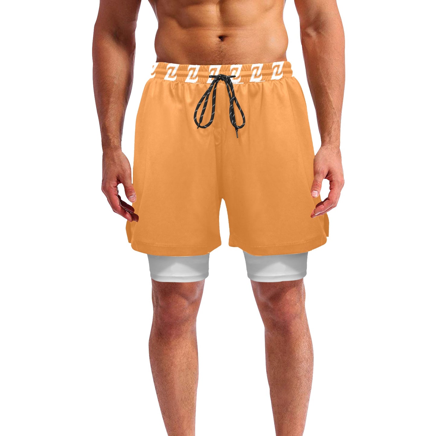 Zen Shorts with Liner - Zen Orange
