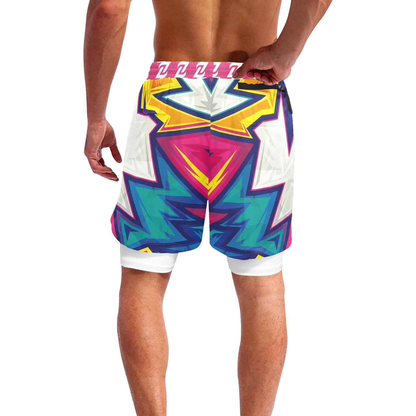 Zen Shorts with Liner - Abstract
