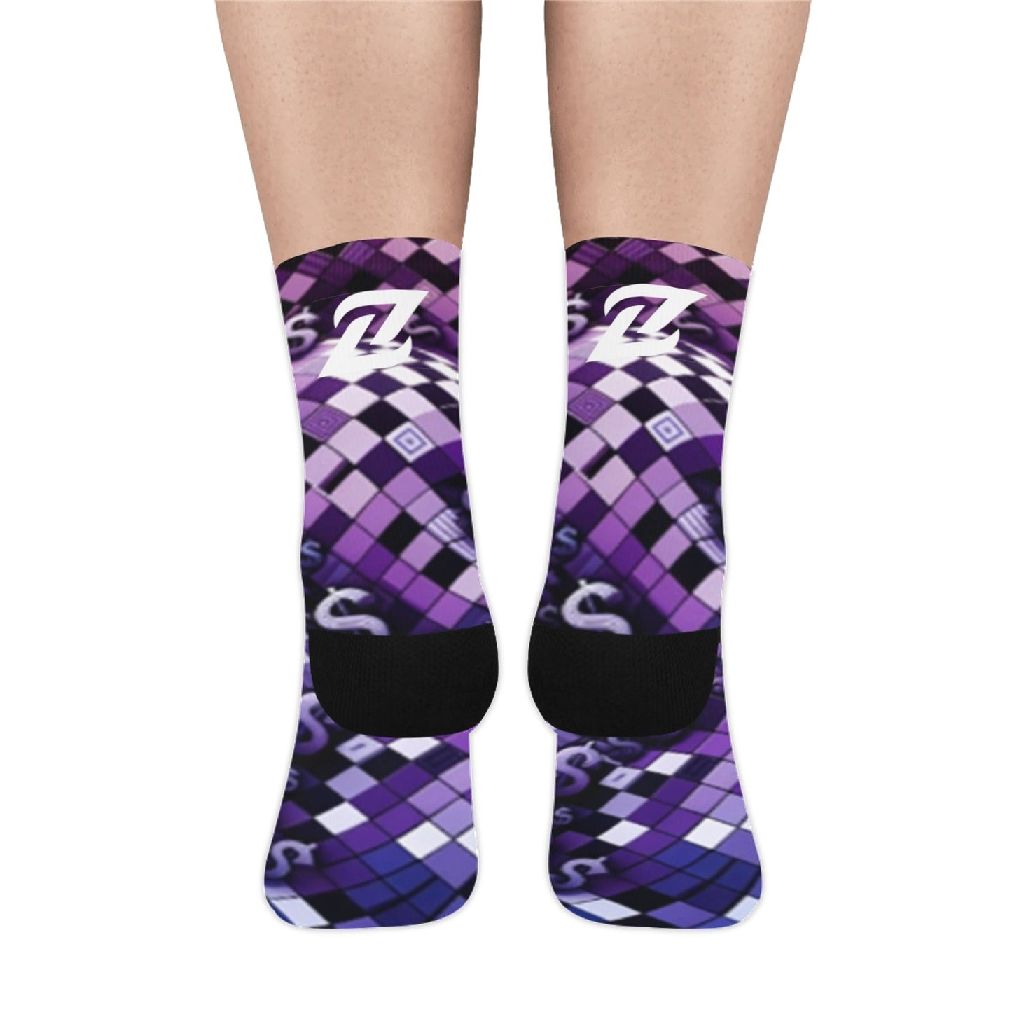 Zen Socks - Purple Checkers