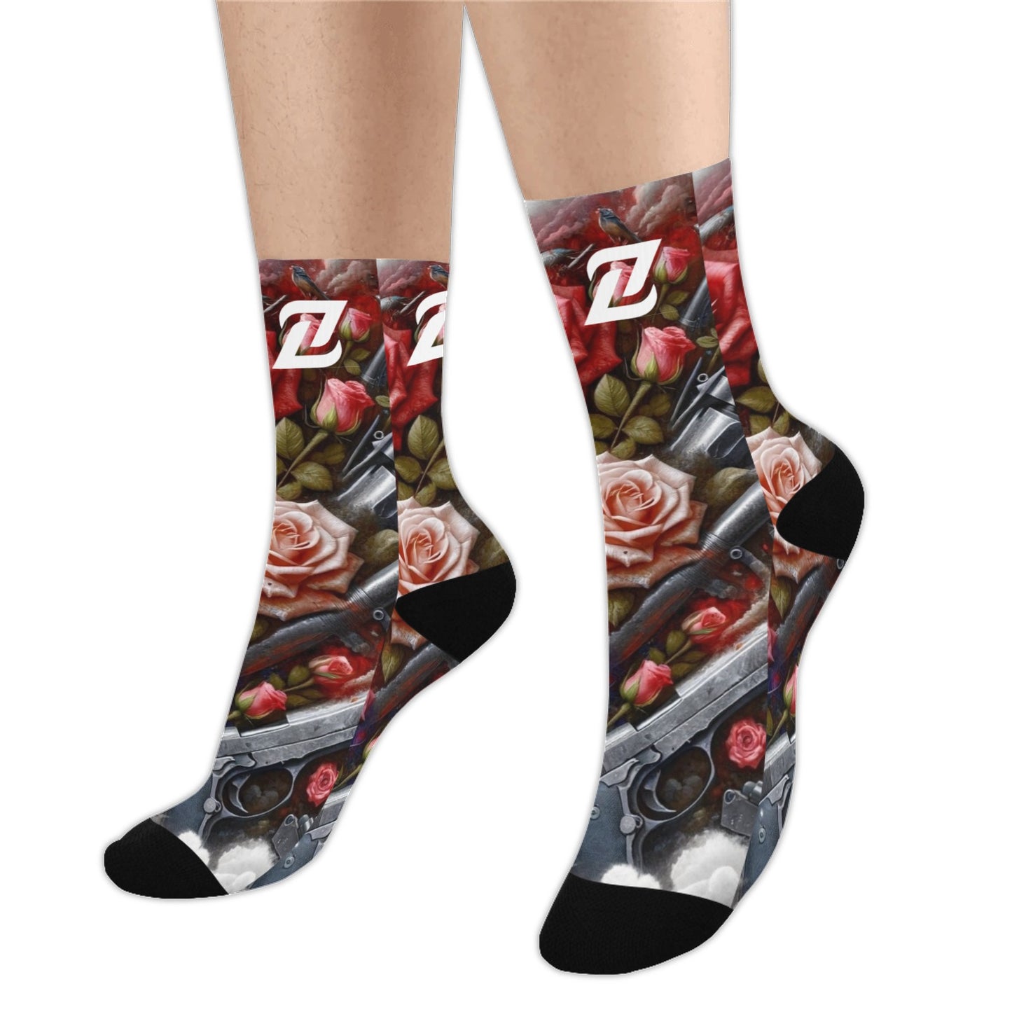 Zen Socks - Rose Gun Man
