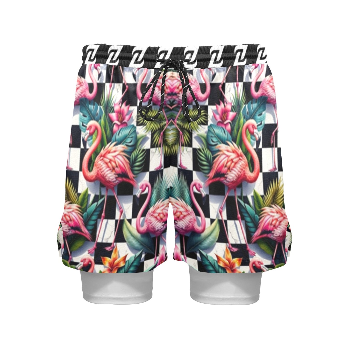Zen Shorts with Liner - Flamingo