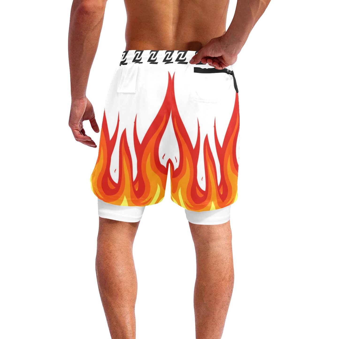 Zen Shorts with Liner - Fire