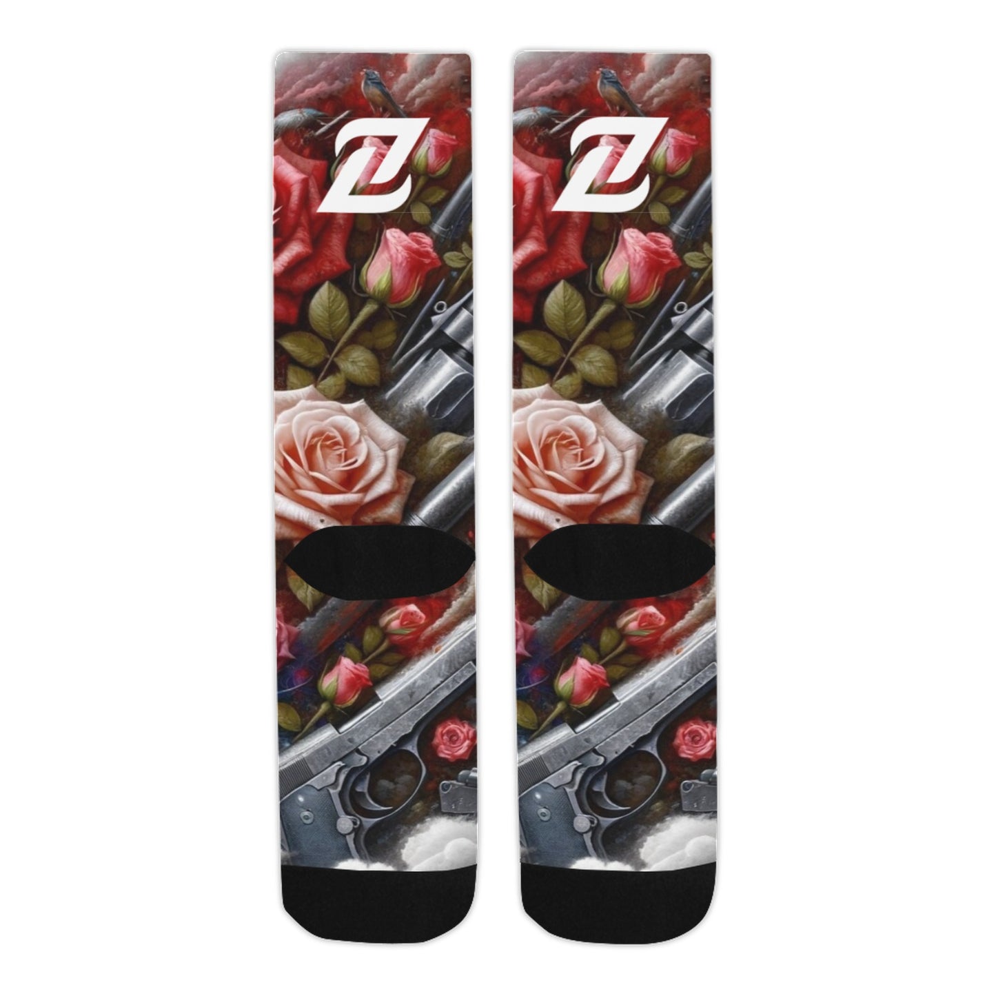 Zen Socks - Rose Gun Man
