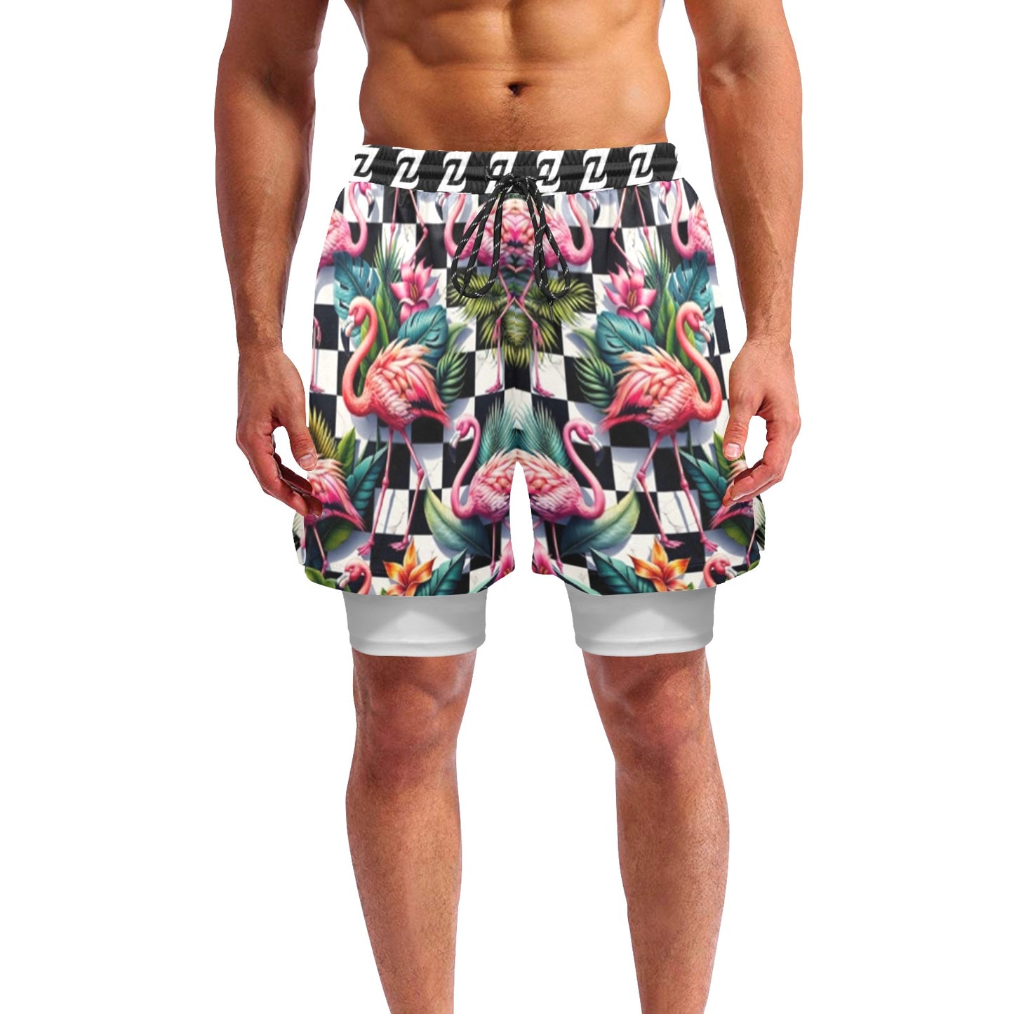 Zen Shorts with Liner - Flamingo