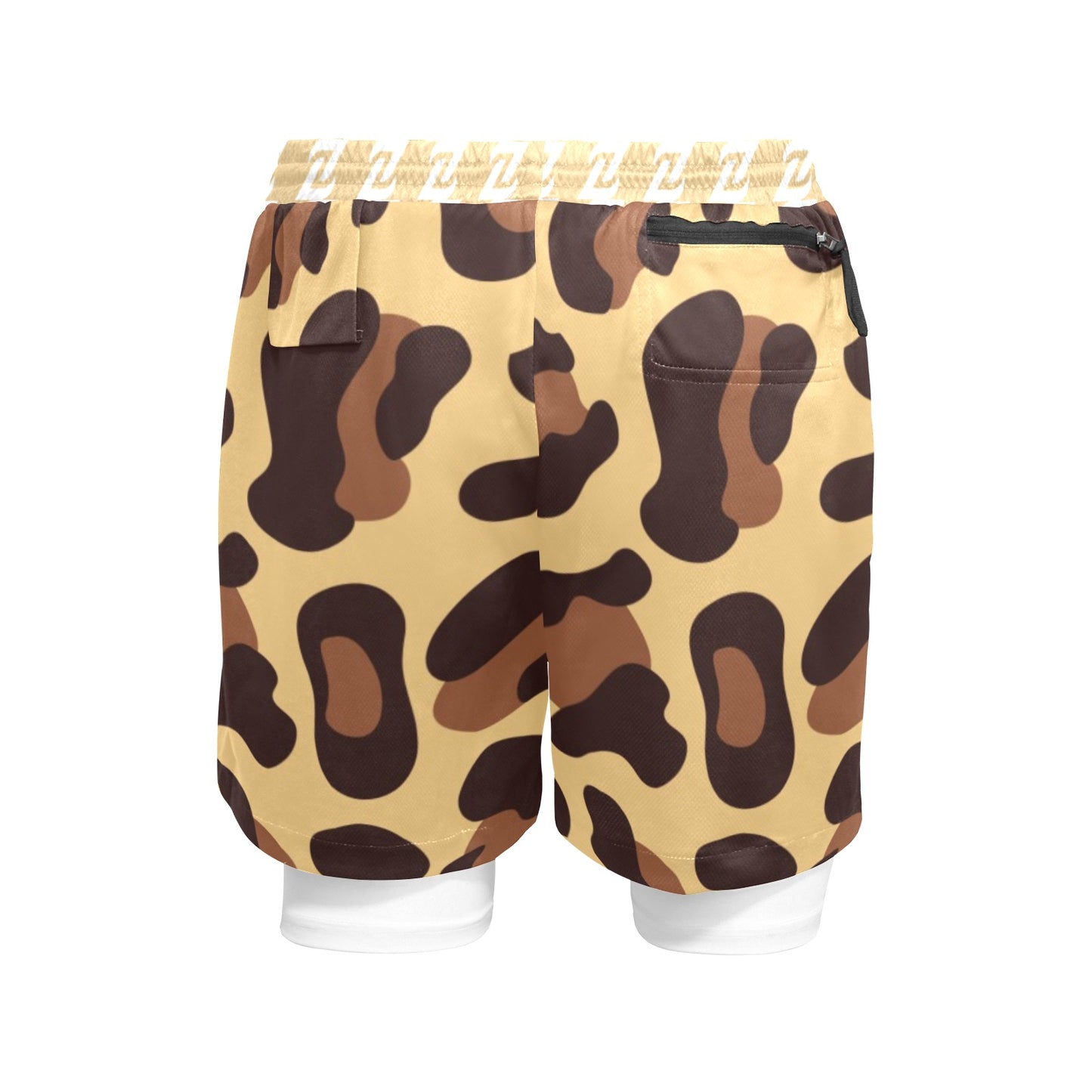 Zen Shorts with Liner - Leopard Print