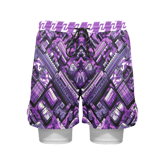 Zen Shorts with Liner - Purple Camo
