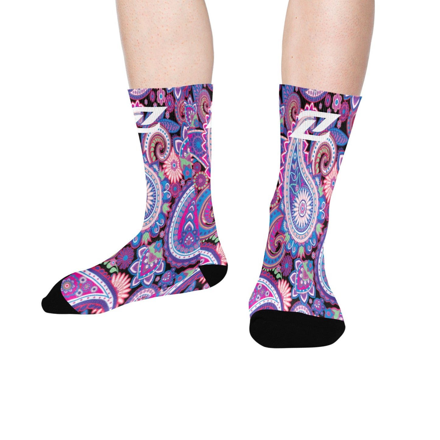 Zen Socks - Purple Paisley