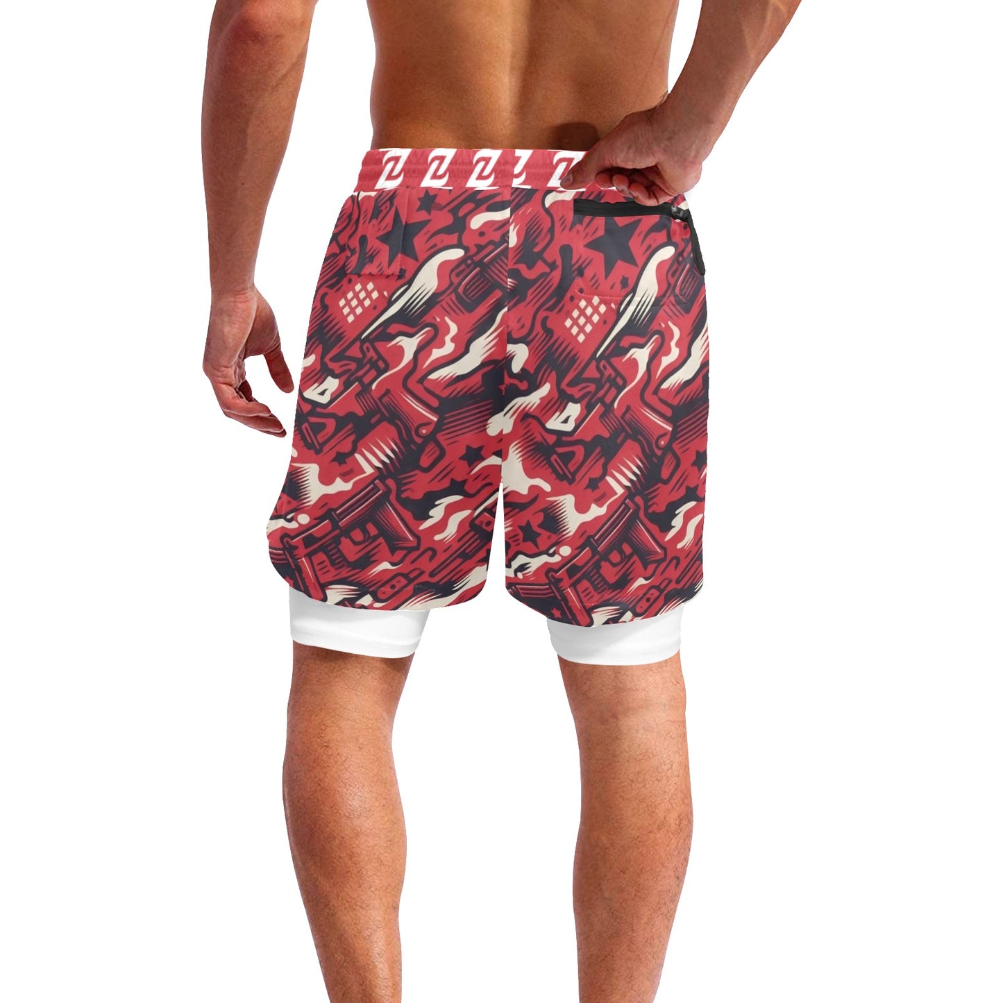 Zen Shorts with Liner - Red Camo