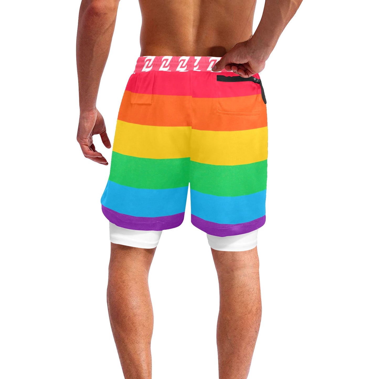 Zen Shorts with Liner - Rainbow