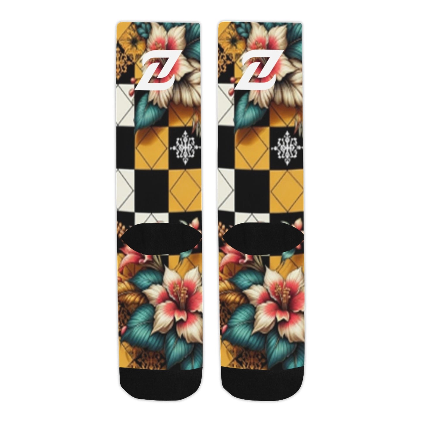 Zen Socks - Flower Checkers
