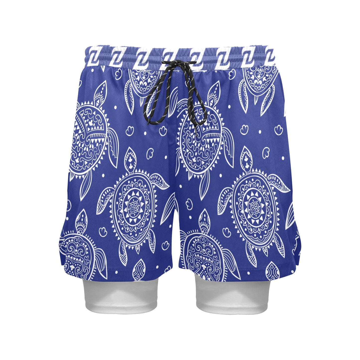 Zen Shorts with Liner - Sea Turtle